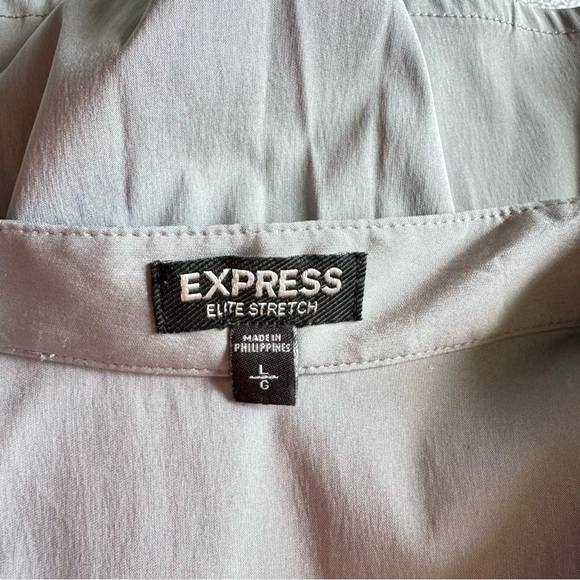 Express Gray Sleeveless Ruffled blouse size large used once excellent condition - Picture 9 of 11